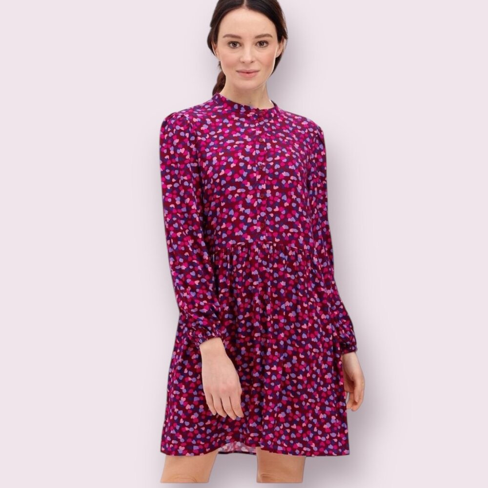 NWT Sugarhill Brishton US 10 Pink Heart Print Mini Dress  Valentine
